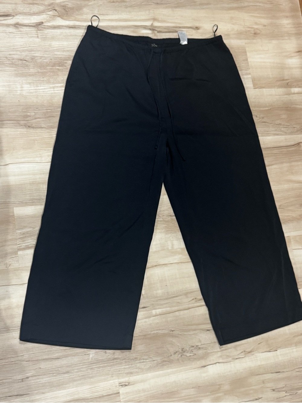 Banana Republic Factory Wide-Leg Crinkle Satin Pull-On Pant